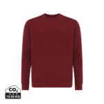 Sweat-shirt bordeaux col rond minimaliste