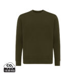 Sweat-shirt vert olive à col rond