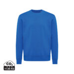 Sweat-shirt bleu uni col rond