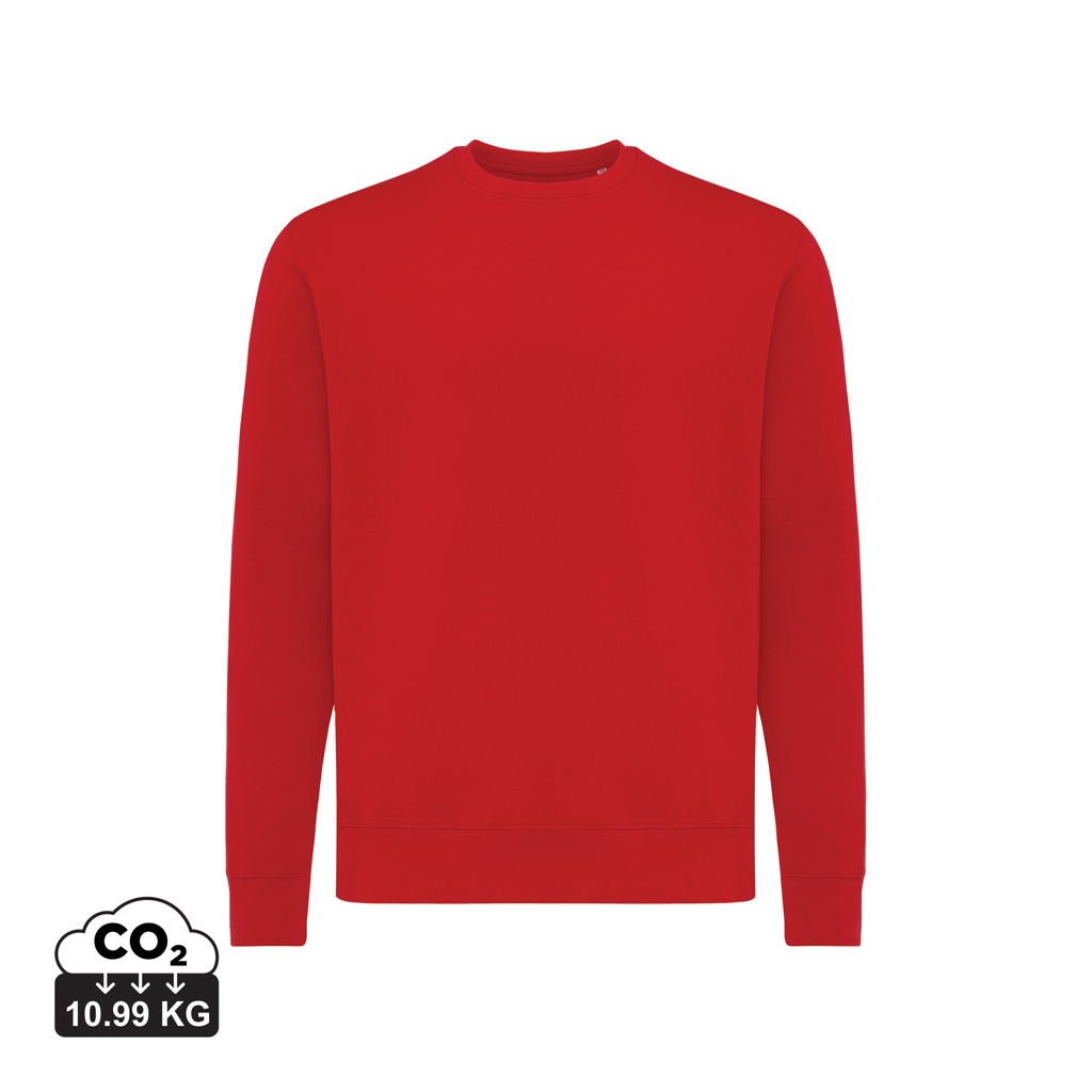 Sweat-shirt rouge uni à manches longues