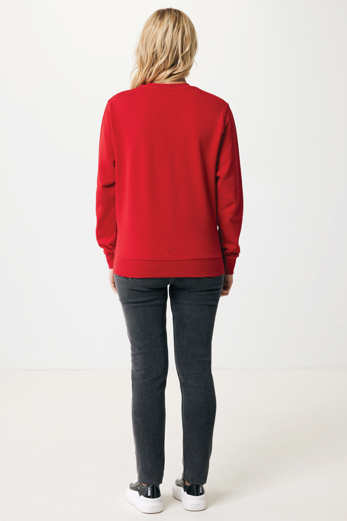 Femme de dos en sweat rouge