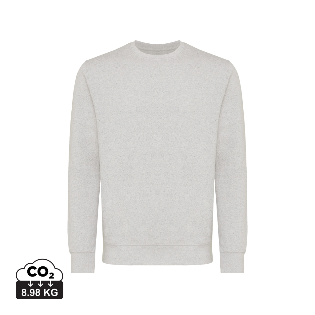 Sweat-shirt gris clair à col rond