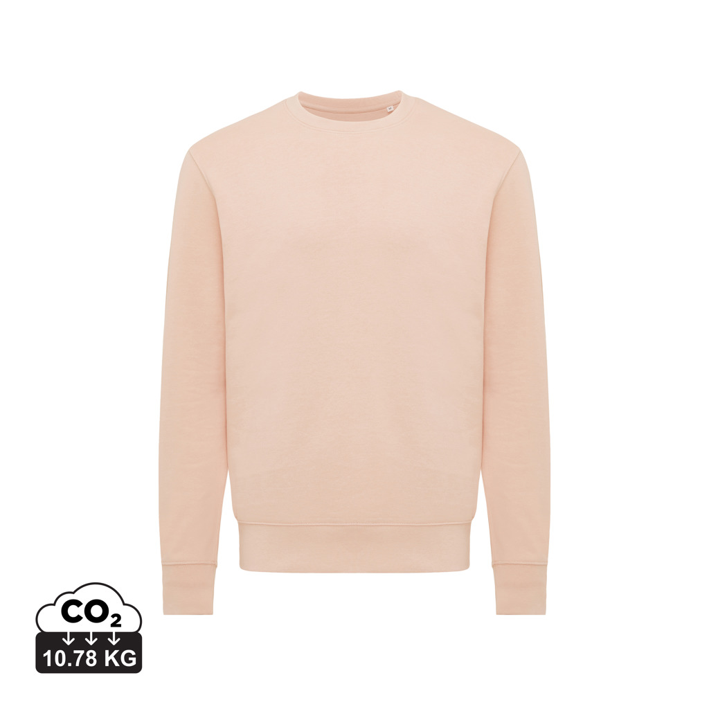 Sweat-shirt beige à col rond minimaliste