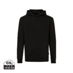 Sweat à capuche noir uni avec poche kangourou
