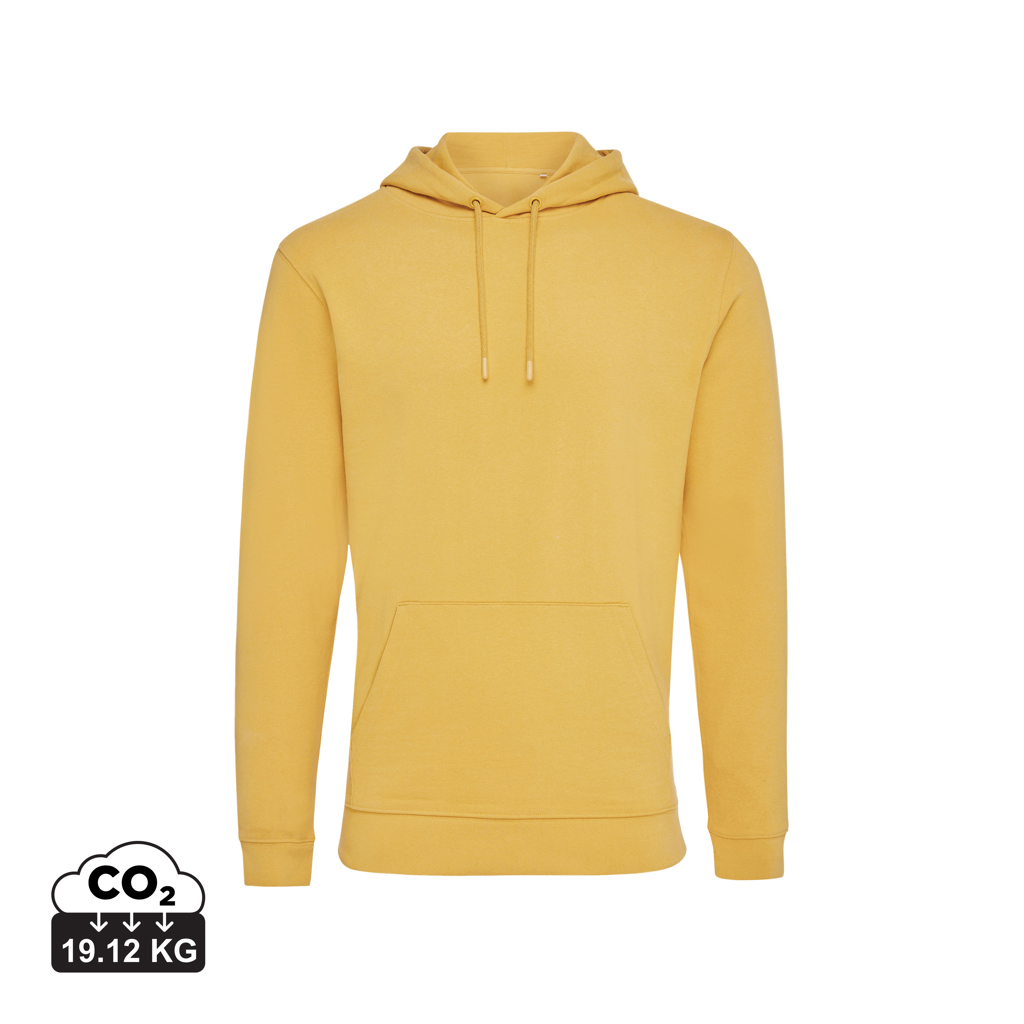 Sweat à capuche jaune avec poche kangourou