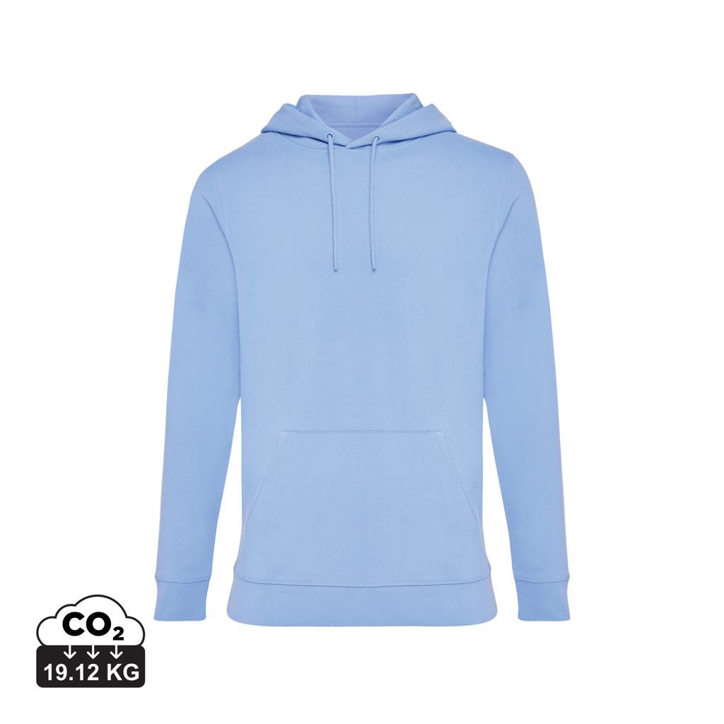 Sweat à capuche bleu clair uni
