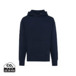 Sweat à capuche bleu marine uni
