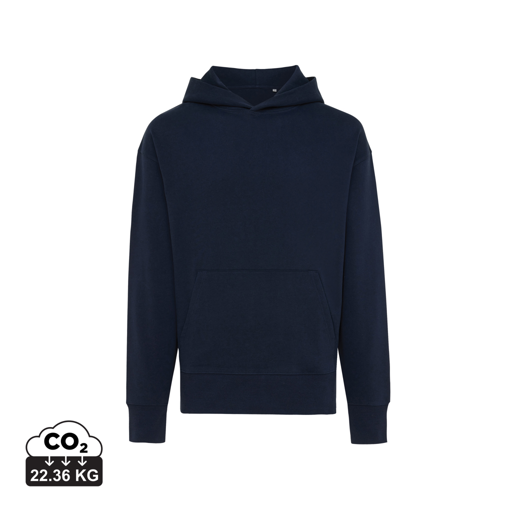 Sweat à capuche bleu marine uni