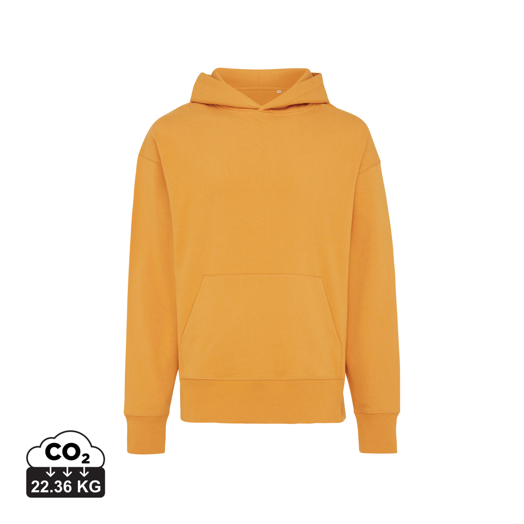 Sweat à capuche jaune moutarde uni