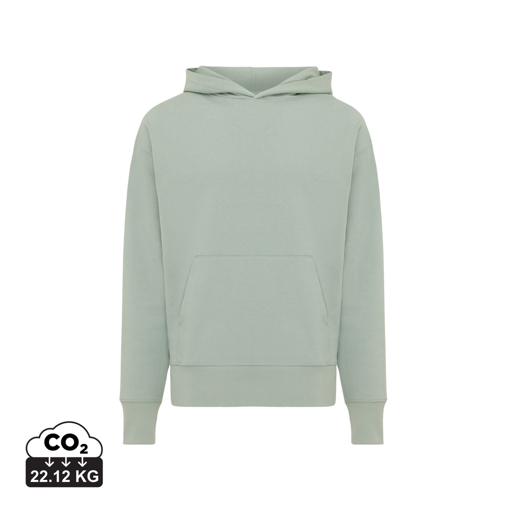 Sweat à capuche vert sauge uni