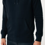 Sweat à capuche noir uni pour homme