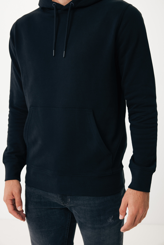 Sweat à capuche noir uni pour homme