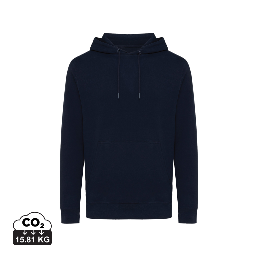 Sweat à capuche bleu marine uni