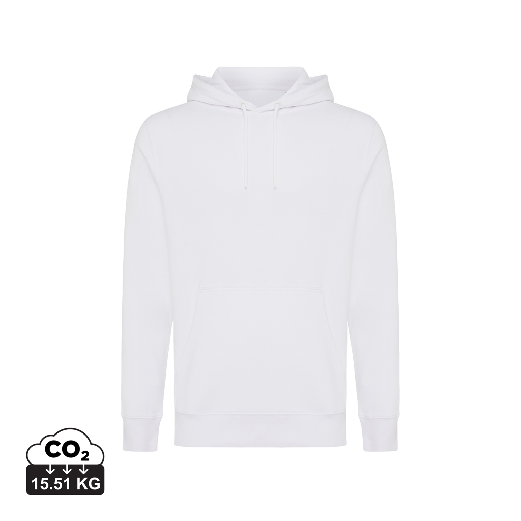Sweat à capuche blanc uni avec poche