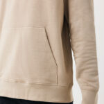Sweat à capuche beige avec poche kangourou