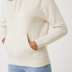 Sweat à capuche beige avec poche kangourou