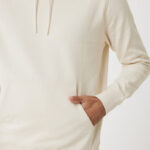 Sweat à capuche beige avec poche kangourou