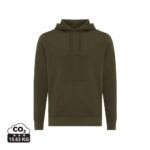 Sweat à capuche vert olive avec poche
