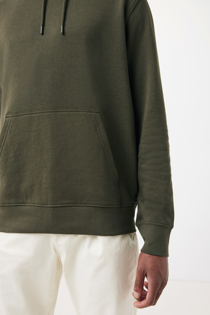Sweat à capuche vert kaki porté
