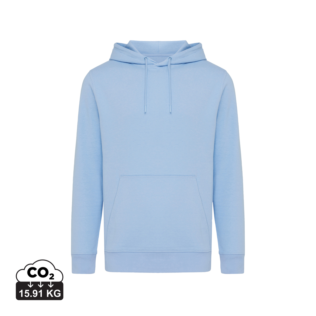 Sweat à capuche bleu clair avec poche kangourou