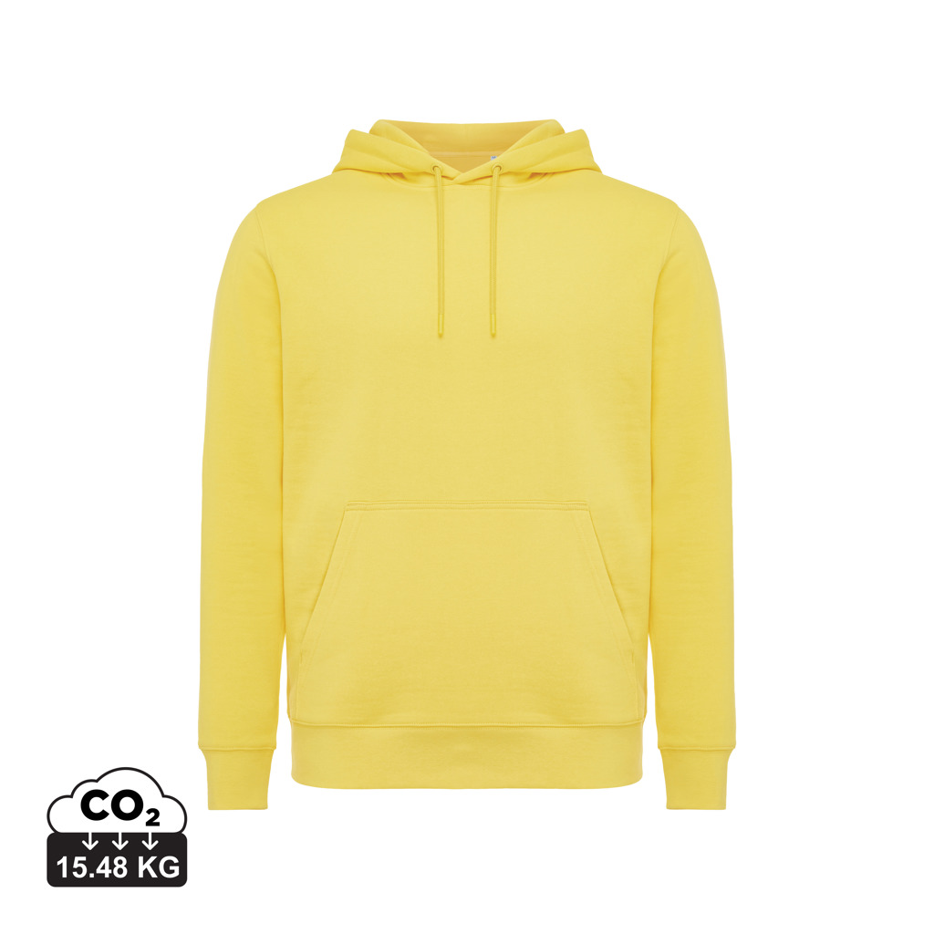 Sweat à capuche jaune avec poche kangourou