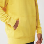 Sweat à capuche jaune avec poche kangourou