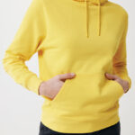 Sweat à capuche jaune avec poche kangourou