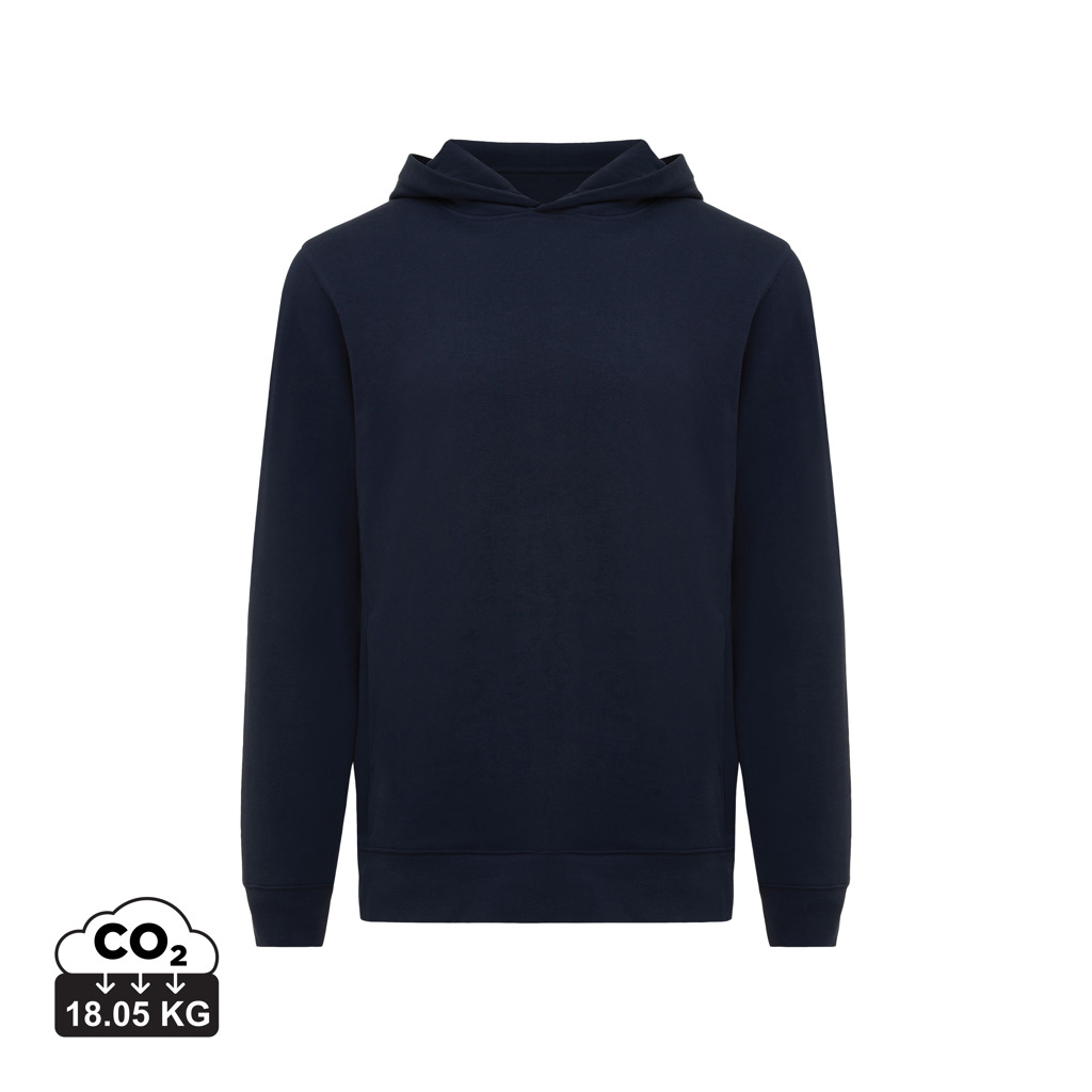 Sweat à capuche bleu marine uni