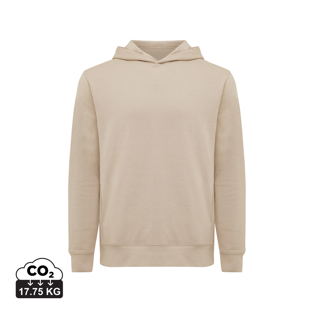 Sweat à capuche beige vue de face
