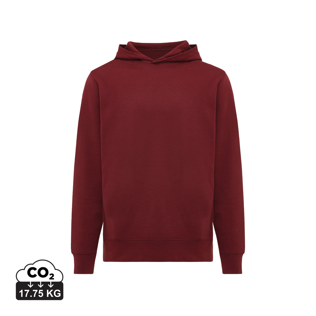 Sweat à capuche bordeaux avec indicateur CO2