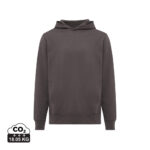 Sweat à capuche marron uni, vue de face