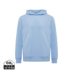 Sweat à capuche bleu clair uni
