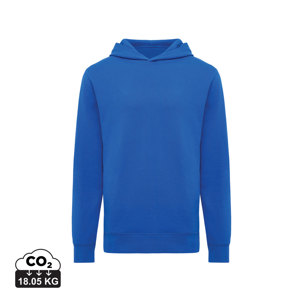 Sweat à capuche bleu uni