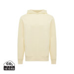 Sweat à capuche beige uni vue de face