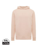 Sweat à capuche beige uni, vue de face