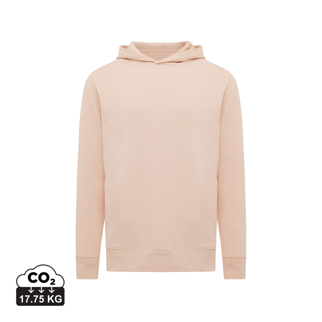 Sweat à capuche beige uni, vue de face