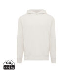 Sweat à capuche beige uni vue de face