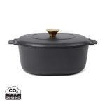 Cocotte en fonte noire avec couvercle doré