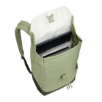Sac à dos vert avec ordinateur portable