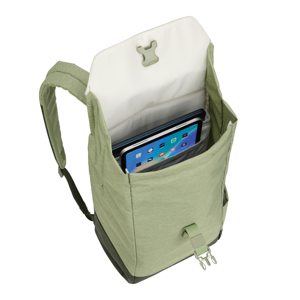 Sac à dos vert avec tablette intégrée