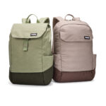 Deux sacs à dos Thule vert et beige