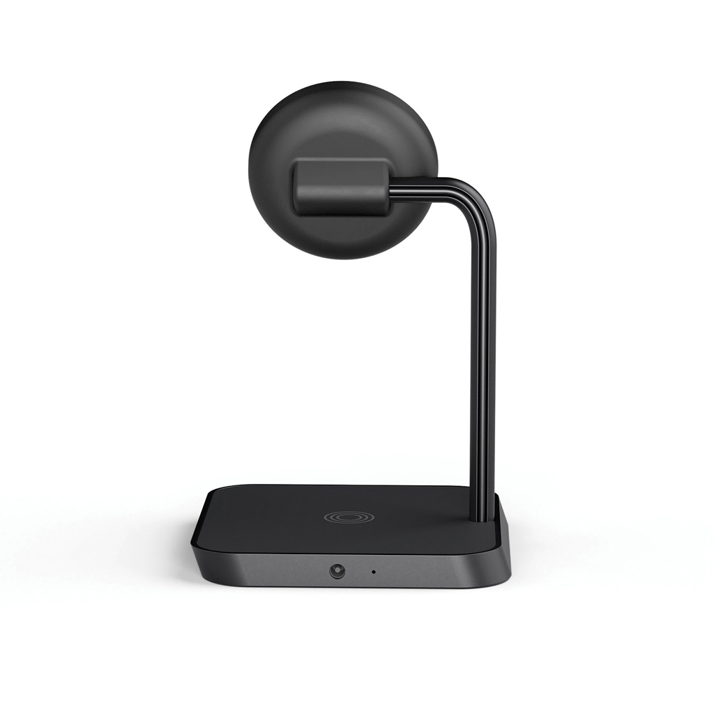 Lampe de bureau noire avec chargeur sans fil