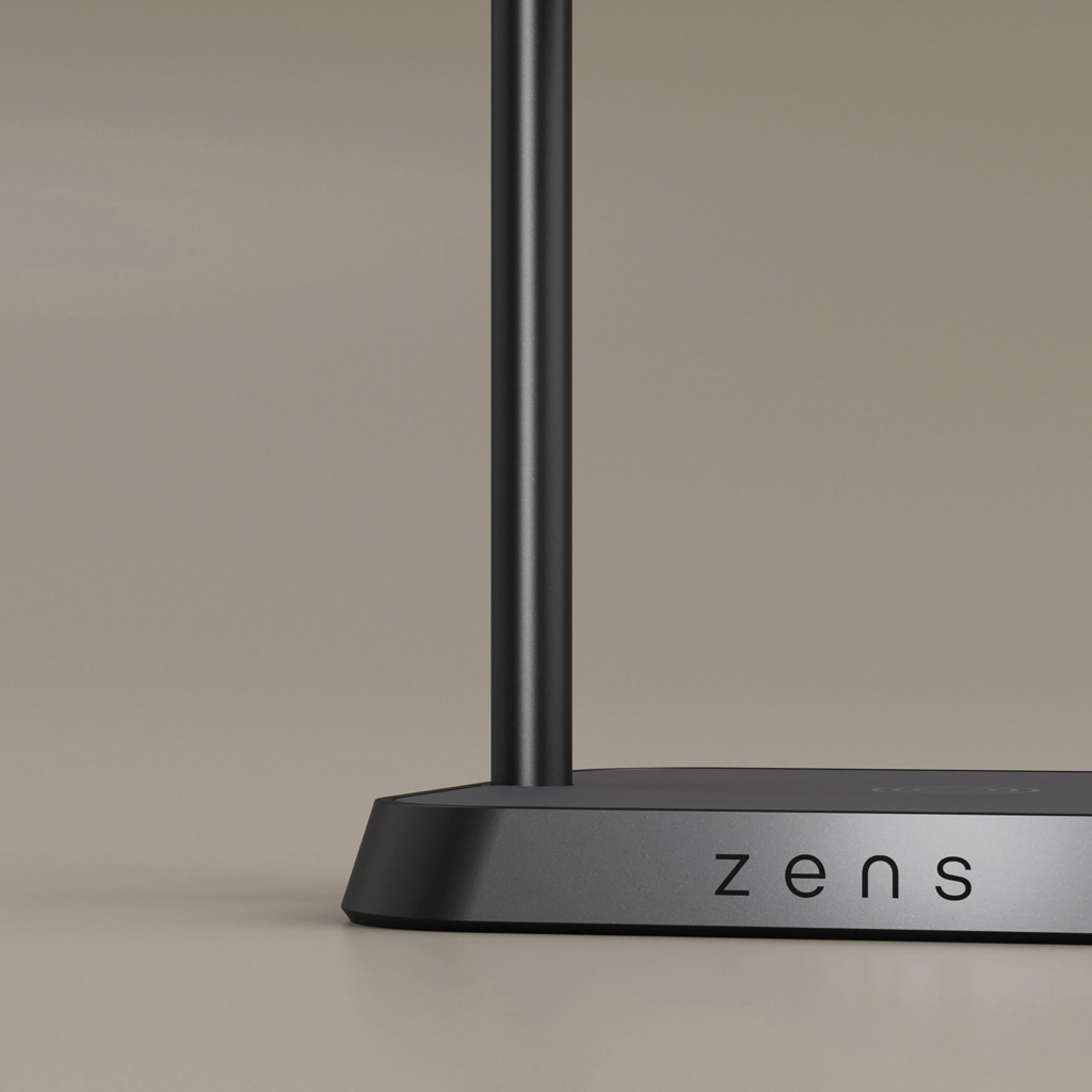 Pied de lampe noir minimaliste Zens