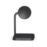 Station de charge sans fil noire minimaliste