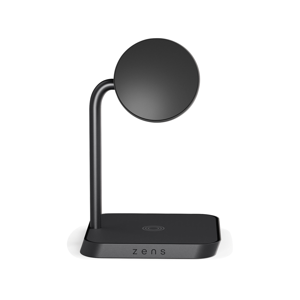 Station de charge sans fil noire minimaliste