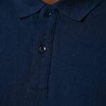 Polo bleu marine avec col boutonné