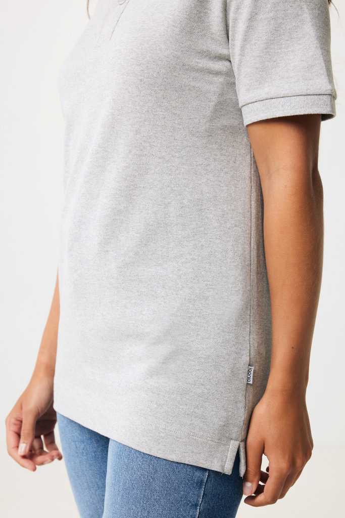 Polo gris clair avec fente latérale