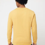 Homme de dos en sweat jaune uni