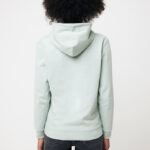 Vue arrière d’un sweat à capuche vert clair