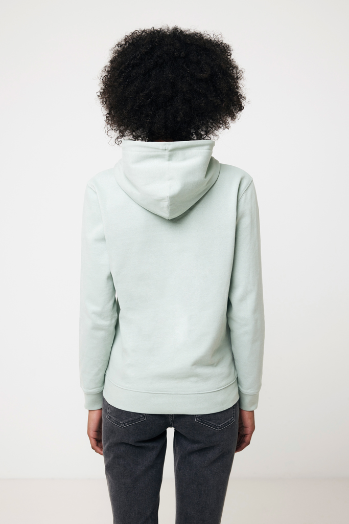 Vue arrière d’un sweat à capuche vert clair